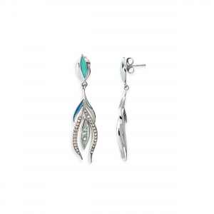 Feather Crystal Earrings