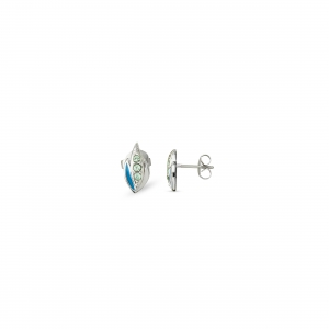 Feather Crystal Stud Earrings