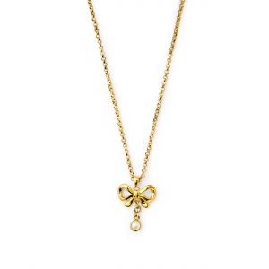 Ribbon Pendant gold-plated necklace