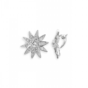 Diamond star ear clips