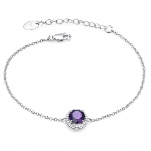 Armband rund Royal Amethyst, 925 Silber