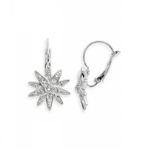 Diamond star earrings, small