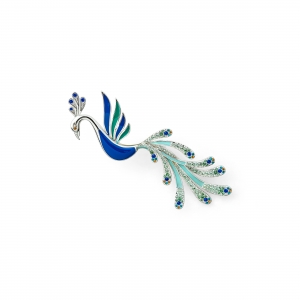 Peacock Imperial Brooch