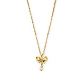 Ribbon Pendant gold-plated necklace