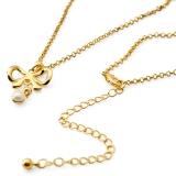 Ribbon Pendant gold-plated necklace