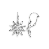 Diamond star earrings, medium