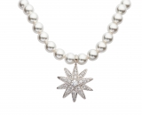 Necklace with pearls and star 925 silver