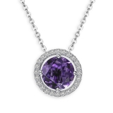 Kette rund Royal Amethyst, 925 Silber