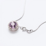 Kette rund Royal Amethyst, 925 Silber