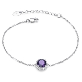 Bracelet  Royal Amethyst, 925 silver